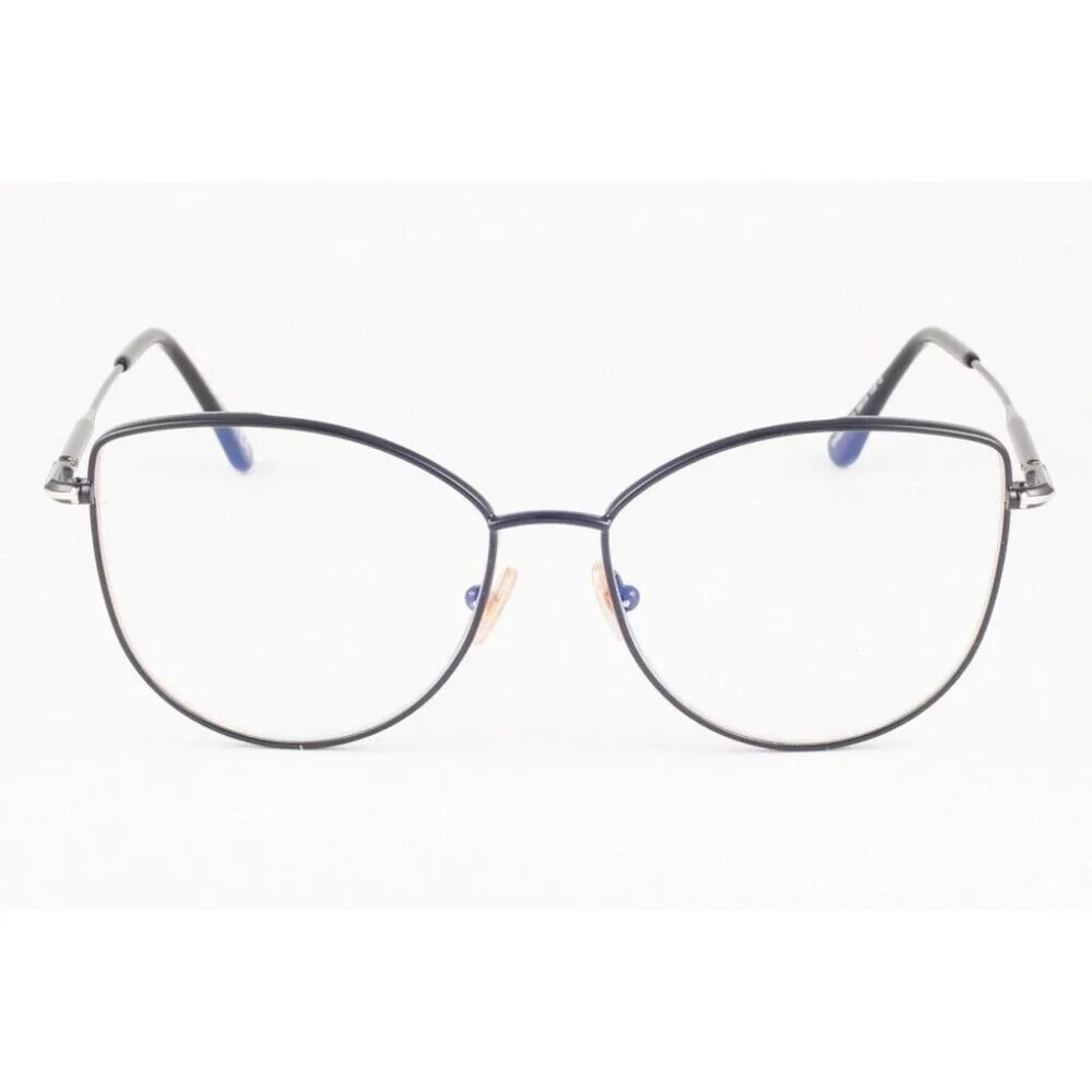 NEW TOM FORD EYEGLASSES BLACK/BLUE WOMEN CAT EYE EYEWEAR
